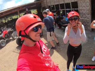Tour De Buggy De Quadriciclo com Sua Namorada Tailandesa Os Fez Foder Em Casa Depois