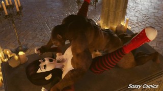 Mavis Dracula baisée durement par un loup-garou - Animation 3D Hôtel Transylvania Monster