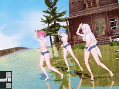 【KKS／MMD】"Masked bitcH" 拉姆 愛蜜莉雅 雷姆【Re:ゼロから始める異世界生活】