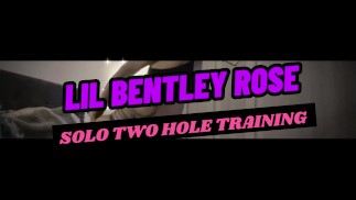 Lil Bentley fucks her self in her ass and pussy while home alone!