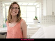 Preview 3 of Skinny Teen Claire Roos Pounded On Kitchen Counter