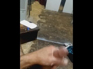 Cumming in a Dirty Storage Room at my Friend's Job.