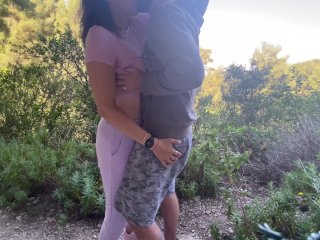 outdoor sex, hiking fuck, naughty girl, real public sex