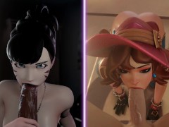 [HMV] KIRIKO VS D.VA - FUCK BATTLE - Rondoudou Media - Screenshot 10 of 16 - Hentai Music Video
