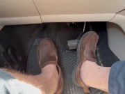 Preview 2 of Saturday Drive With Me Pedal Pumping Old Comfortable Shoes
