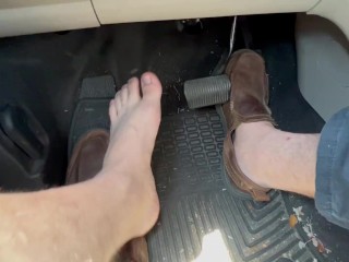 Saturday Drive with me Pedal Pumping old Comfortable Shoes