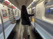 Preview 3 of RISKY BLOWJOB, MADE HIM CUM ON NYC SUBWAY