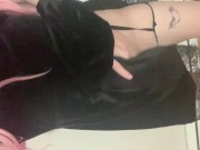 Preview 1 of Sexy emo teen strip tease onlyfans Petiteandsweet69