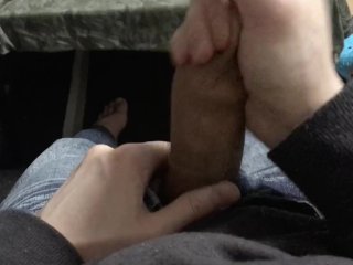 Jerking and cumshot before going to bed