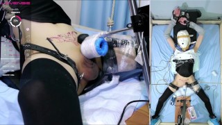 Sex Machine Masturbator Video Of Being Jerked Off Even After An Orgasm Is Shown In The Forced Jerking Delivery Show