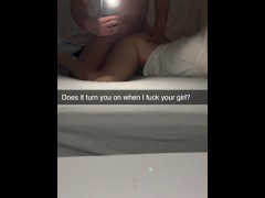 Cheating Girlfriend fucks Guy after Night out Snapchat Cuckold
