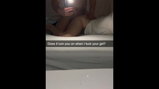 Cheating petite amie baise Guy après une nuit snapchat cocu