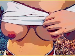 Wifey flashes her tits comic book style - Screenshot 14 of 16 - Porn Comic