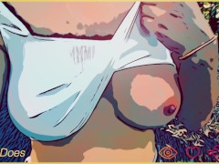 Wifey flashes her tits comic book style - Screenshot 3 of 16 - Comic