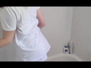 Wet_Shirt Solo Shower_Masturbation