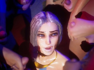 派对上的公共口交 - 野生动物故事 3D 色情 60 FPS - 无尽的 POV