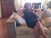 Preview 1 of stepmom masturbating while watching tv