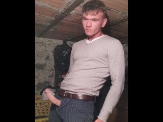 solo boy, dressed, jerking off, vertical video
