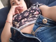 Preview 5 of Mexican Nympho Rubs Herself To Orgasm With Her Hand Down Her Jeans