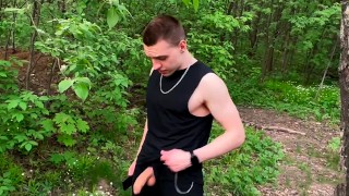 Public Cruising With Deepthroat Blowjob In The Forest