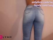 Preview 3 of Dry Humping PAWG in Jeans. Thighjob and Assjob!