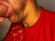 Preview 2 of CLOSE UP: THE BEST MILK MOUTH FOR YOUR DICK! Sucking Cock ASMR, Tongue and Lips BLOWJOB