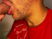 Preview 3 of CLOSE UP: THE BEST MILK MOUTH FOR YOUR DICK! Sucking Cock ASMR, Tongue and Lips BLOWJOB
