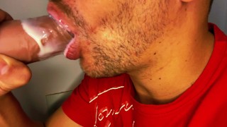 CLOSE UP: THE BEST MILK MOUTH FOR YOUR DICK! Sucking Cock ASMR, Tongue and Lips BLOWJOB