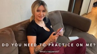 “I have never cum like this before” Intimate massage for stepsister ended in anal (with subs)