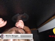 Preview 2 of SLUTWIFE CREAMS ON BIG BLACK COCK TILL CREAMPIE AT GLORY HOLE