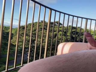 Jerking off on a Balcony Real Quick .