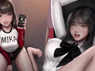 camgirl anal, camgirl, hentai game, cartoon