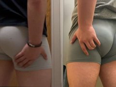 Massaging and Jiggling Fat Ass (Male)