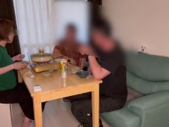 「初複数プレイ」彼の後輩君が食事に来てノーブラで対応したら後輩君とエッチな流れに❤寝取られちゃった❤爆笑も「前編です」 NTR/日本人/熟女/巨乳/パイパン/無修正/潮吹き/変態/中出し/人妻/浮気 1/16