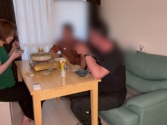 「初複数プレイ」彼の後輩君が食事に来てノーブラで対応したら後輩君とエッチな流れに❤寝取られちゃった❤爆笑も「前編です」 NTR/日本人/熟女/巨乳/パイパン/無修正/潮吹き/変態/中出し/人妻/浮気 2/16