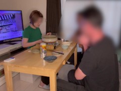 「初複数プレイ」彼の後輩君が食事に来てノーブラで対応したら後輩君とエッチな流れに❤寝取られちゃった❤爆笑も「前編です」 NTR/日本人/熟女/巨乳/パイパン/無修正/潮吹き/変態/中出し/人妻/浮気 3/16