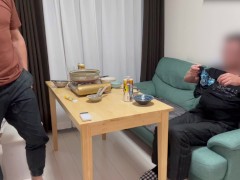 「初複数プレイ」彼の後輩君が食事に来てノーブラで対応したら後輩君とエッチな流れに❤寝取られちゃった❤爆笑も「前編です」 NTR/日本人/熟女/巨乳/パイパン/無修正/潮吹き/変態/中出し/人妻/浮気 5/16