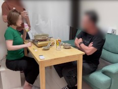 「初複数プレイ」彼の後輩君が食事に来てノーブラで対応したら後輩君とエッチな流れに❤寝取られちゃった❤爆笑も「前編です」 NTR/日本人/熟女/巨乳/パイパン/無修正/潮吹き/変態/中出し/人妻/浮気 9/16