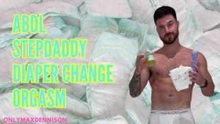 Abdl - stepdaddy diaper change orgasm