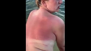 TAKES HARD BBC IN ASS OUTDOORS IN PUBLIC IN JAMACIAN SEA NAUGHTY BRITISH BLONDE