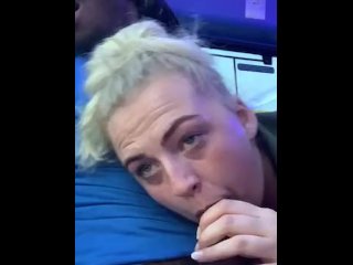BLONDE GIVES RISKY BLOWJOB ON BUS PART_2