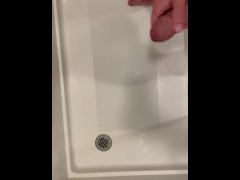 Cumming hard in hotel shower, pissing - Screenshot 11 of 16 - Cum