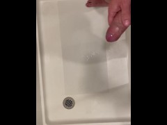 Cumming hard in hotel shower, pissing - Screenshot 14 of 16 - Pissing