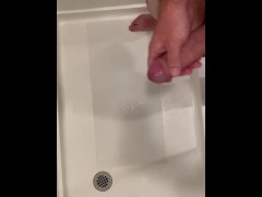 Cumming hard in hotel shower, pissing - Screenshot 16 of 16 - Cum