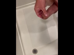 Cumming hard in hotel shower, pissing - Screenshot 5 of 16 - Hotel