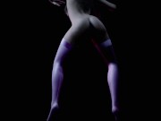 Preview 3 of Striptease with a Hot Blonde that Dances with Music | 3D Porn