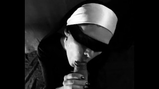 A nun gives a blowjob to a priest during prayer (Dreams of Nun)