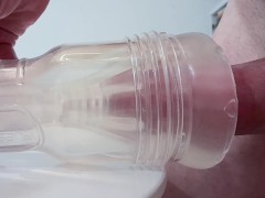 Vocal guy fucks a tight clear fleshlight (Synced Lovense and Satisfyer Patterns)