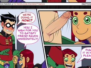 Teen Titans Emotobat Sickness Part 4 - ThreesomeRobin with_Vin and Starfire