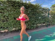 Preview 6 of Morning Run Of Monika Fox Without Panties Through The Streets Of The City